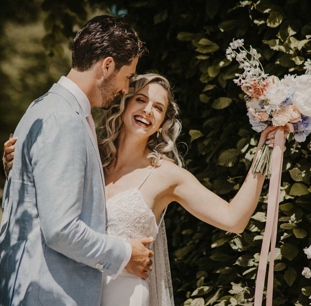 Seerosen Hochzeit Heiraten im Stil eines Kunstwerks