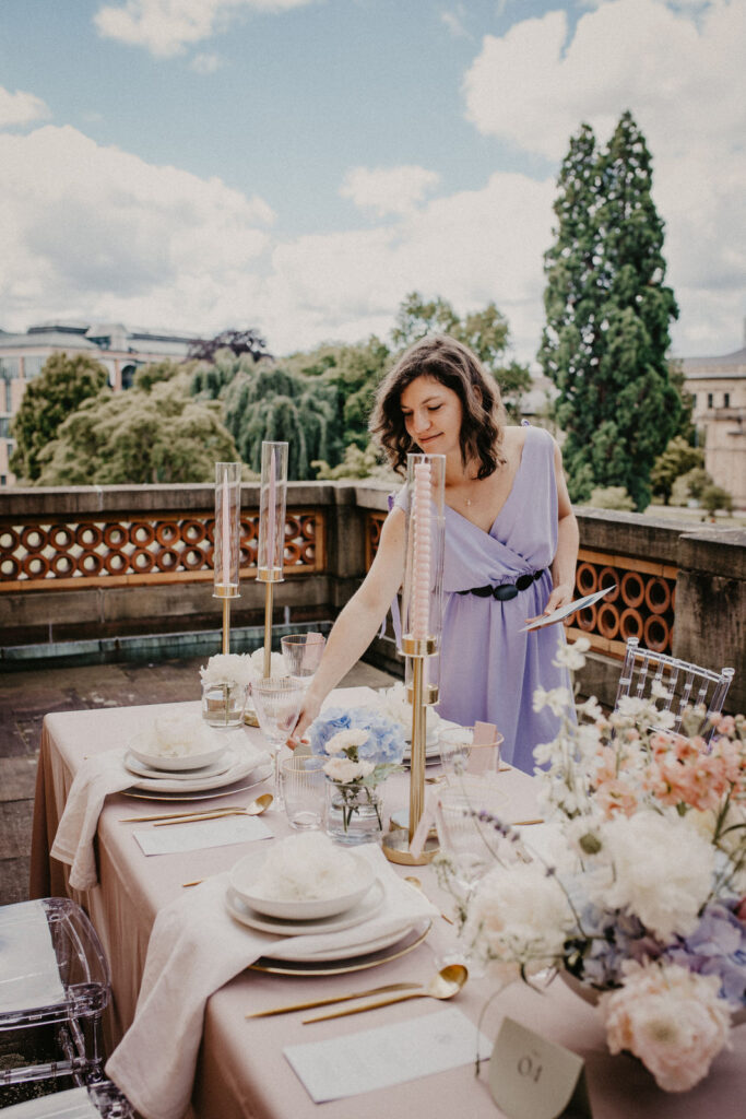 Seerosen Hochzeit Heiraten im Stil eines Kunstwerks